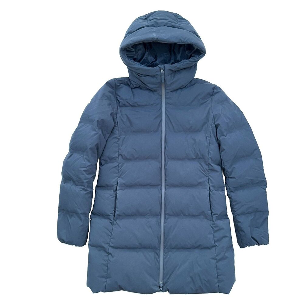 Uniqlo Womens Seamless Down Parka Full Zip Hooded Lightweight Puffer Winter Coat
